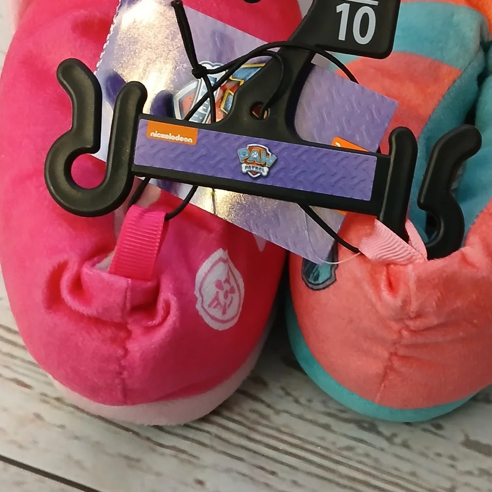 Nickelodeon Paw Patrol Toddler Girls Slippers Size 9 Through 10